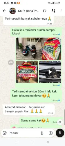 Testimonial Papan Bunga kawasan industri batang